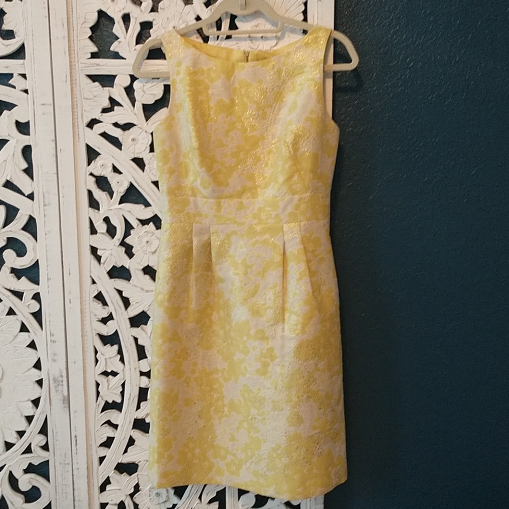 TAHARI - Arthur S. Levine Yellow and Gold Dress
